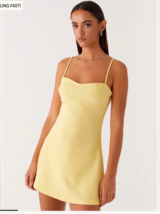 Peppermayo Dresses & Skirts - Peppermayo Butter Bustier Yellow Cindy Mini Dress, size 6